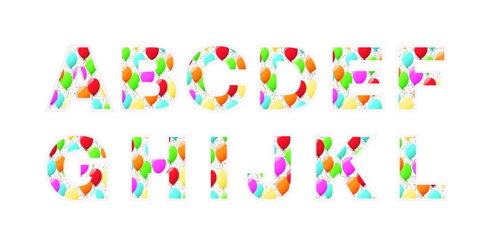 Balloon Alphabet Template