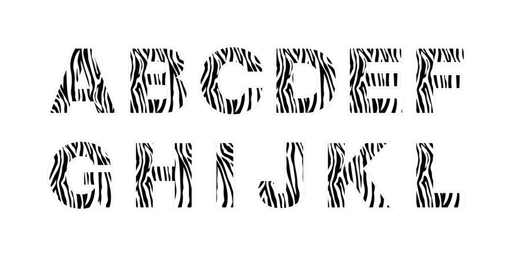 Zebra Alphabet Template