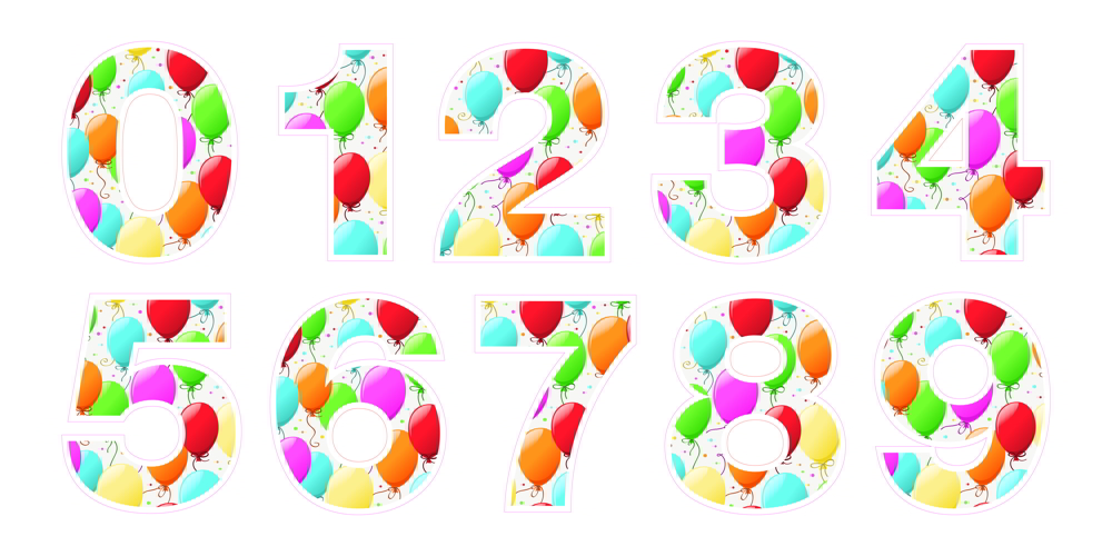 Balloon Numbers Template