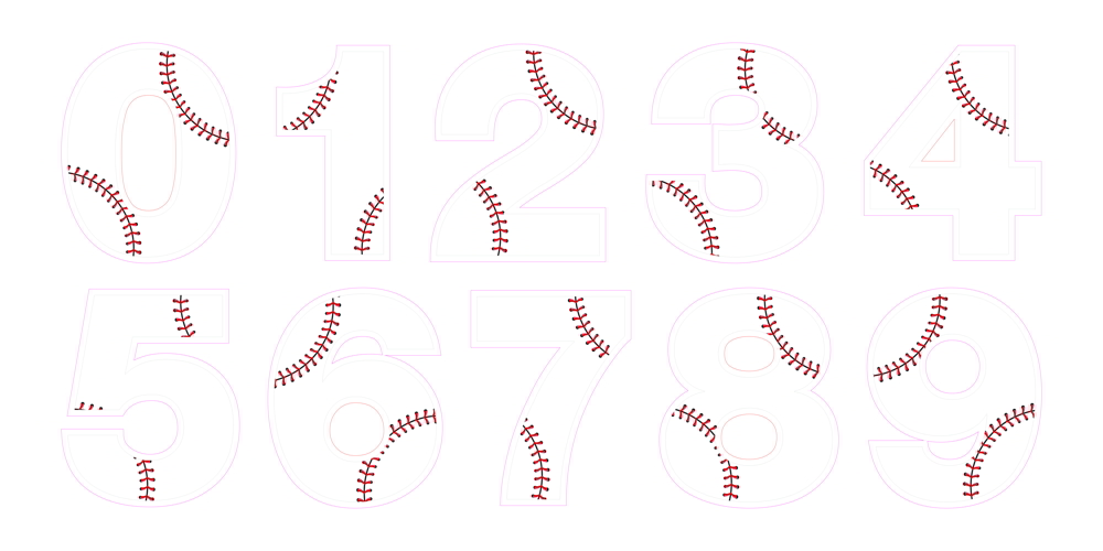 Baseball Numbers Template