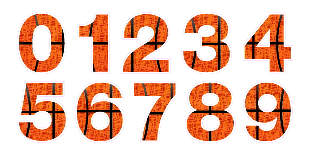 Basketball Numbers Template