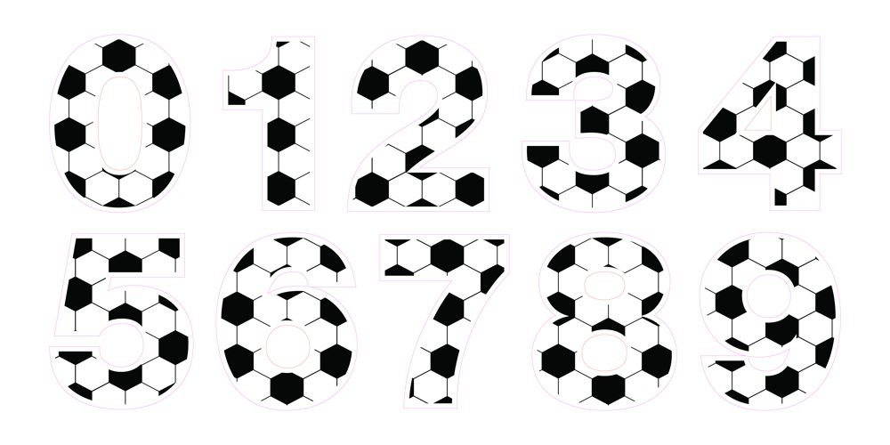 Soccer Ball Numbers Template