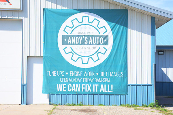 Andy's Auto Vinyl Banner