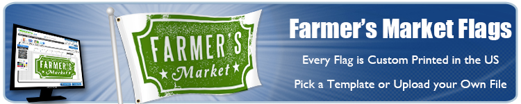 Custom Farmer's Market Fabric Flags | Banners.com