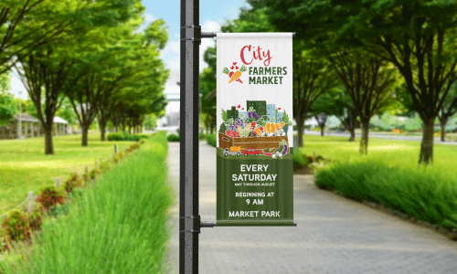 Farmer's Market Pole Banners | Banners.com