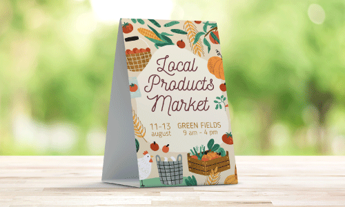 Farmer's Market Table Tents | Banners.com